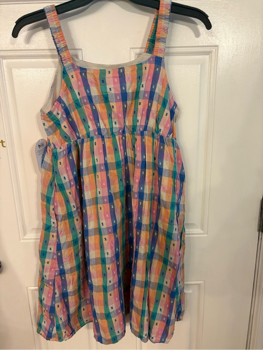wonder nation Pastel Rainbow Plaid Sundress - Pink, Blue, Yellow, Green, Purple